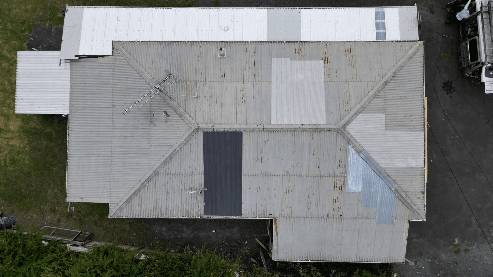 Aerial roof scan